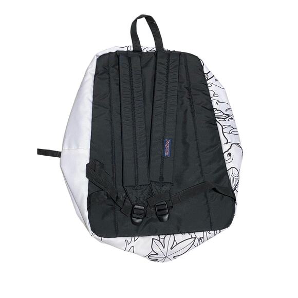 JANSPORT BLACK/WHITE COLOR ME DIY Koy Fish Pond BACKPACK - Picture 2 of 8